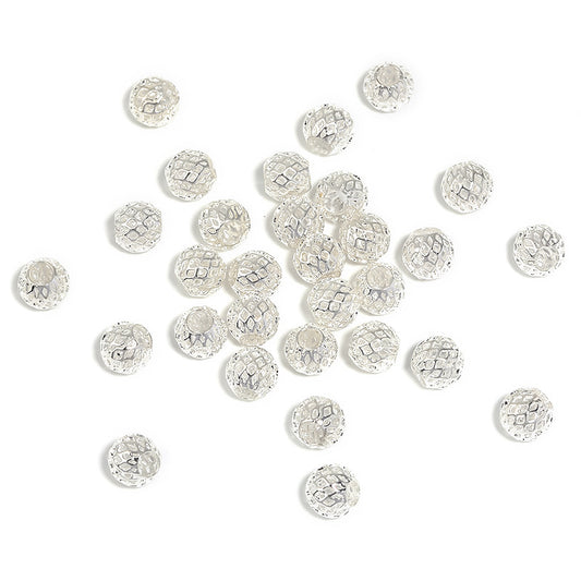 All-Copper Round Hollow Small Gold Beads – Large Hole Mesh Beads for DIY Bead Pens, Bracelets & Necklaces